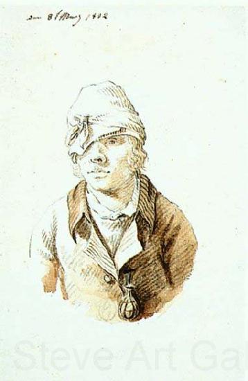 Christian Friedrich Gille Self-Portrait with Cap and Sighting Eye-Shield
